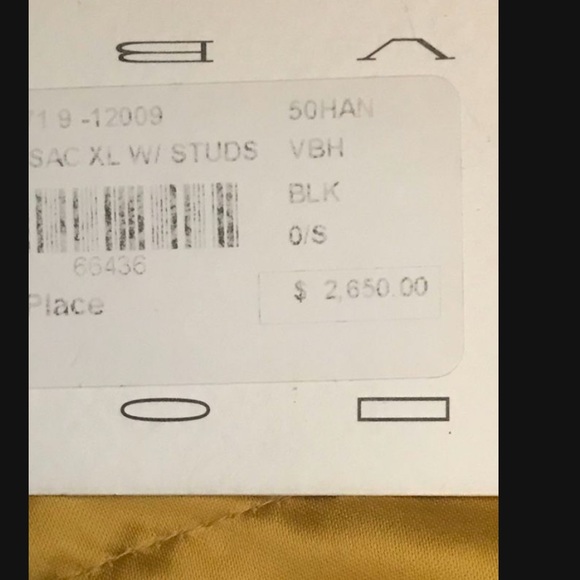 NEW $2650 VBH ‘Nap Sac’ XL hobo style smooth black leather suede lining w/studs - Picture 2 of 9